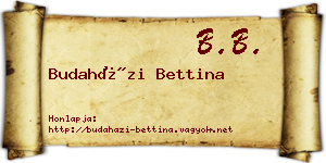Budaházi Bettina névjegykártya