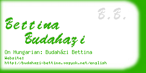 bettina budahazi business card