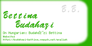 bettina budahazi business card